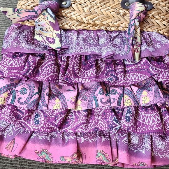 Purple Ruffled Handbag NWOT - Picture 5 of 7